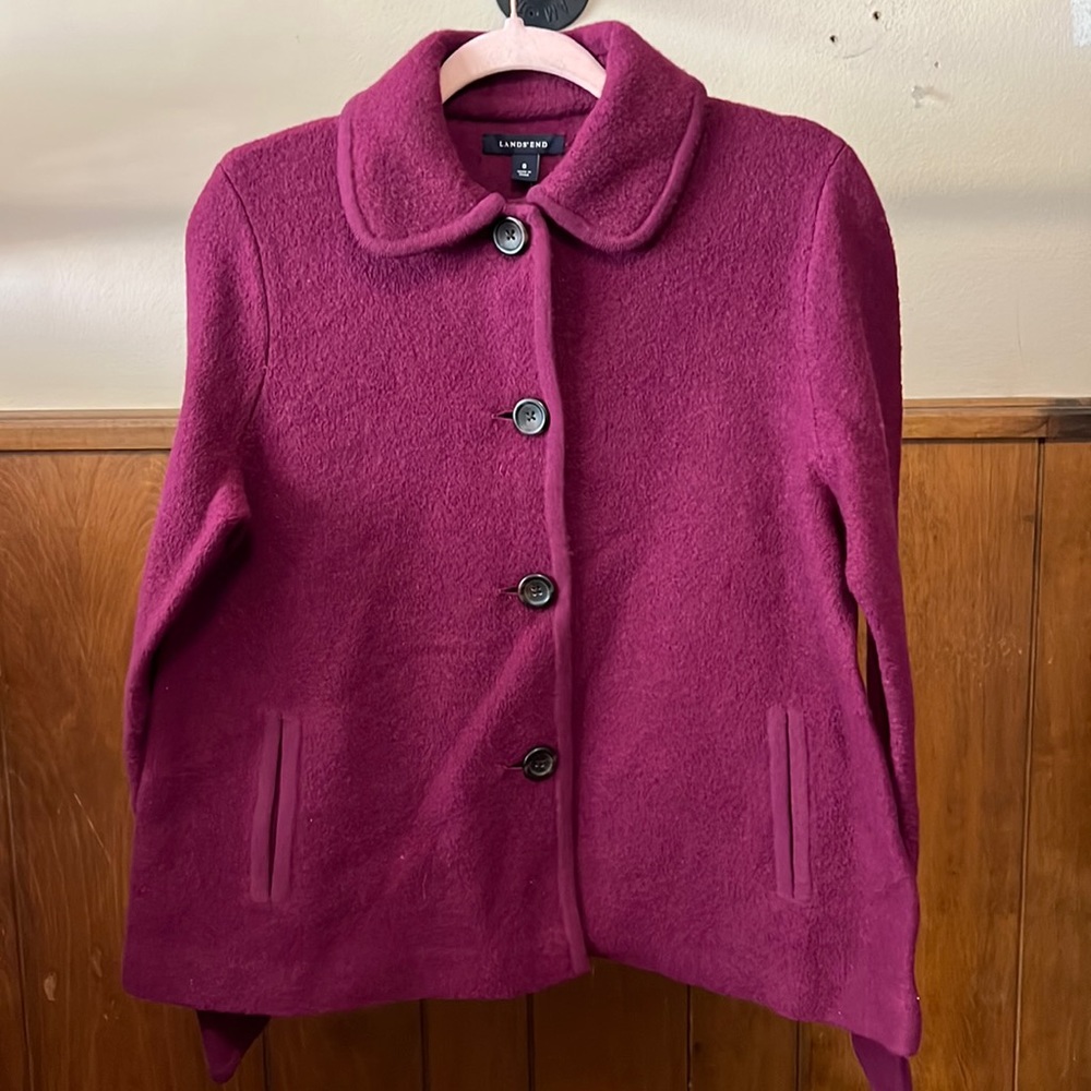Lands end 100% wool jacket